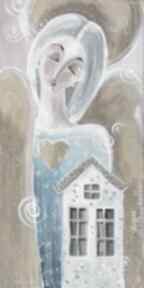 domu giclee marina czajkowska dom, anioł stróż, prezent, 4mara, obraz