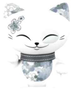 mani lucky cat blossom 11cm dekoracje kimmidoll poland manilacky, prezent, figurka, szczęście