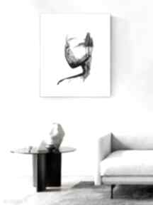 Grafika 40x50 cm wykonana ręcznie 3527452 art krystyna siwek obraz do salonu, czarno biała