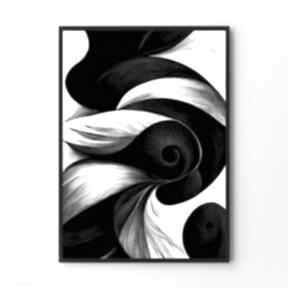 Biało czarna - 30x40 cm hogstudio plakat, modny abstrakcja, plakaty, poster
