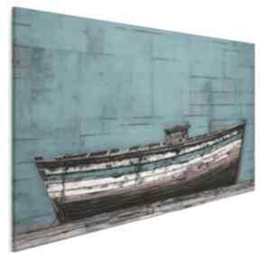ze statkiem, łodzią - marynistyczna dekoracja, do salonu - obraz morski vaku dsgn