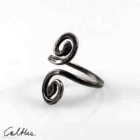 Zawijas - miedziany pierścionek 190522-02 caltha, pierścień, obrączka