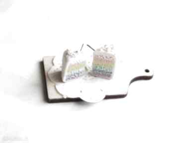 Kolczyki sztyfty torty theresa ursulas jewelry modelina, torciki, ciasto