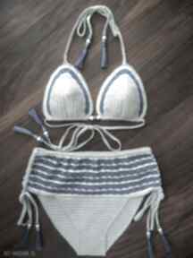 Strój sri lanka w kolorze niebieskim bielizna dobrzykowska crochet swimwear, swimsuit