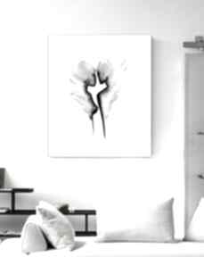 Grafika 40x50 cm wykonana ręcznie 3617568 art krystyna siwek obraz do salonu, czarno biała