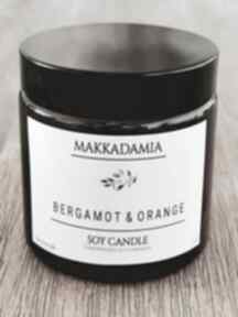 roślinna bergamot & orange świeczniki makkadamia świeca, sojowa, naturalna