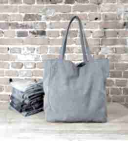 Lazy bag torba ciemnoniebieska z grubej bawełny na ramię hairoo vegan, canvas, eco, granatowa