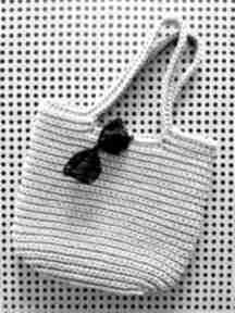 Sznurkowa torba na indywidualne zamówienie ręczne sploty ze sznurka bawełn, damska, sznurek