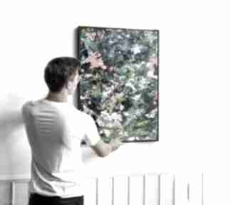 Obramowany plakat - abstrakcja malarska w czarnej ramie format 40x50 cm plakaty hogstudio