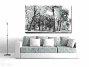 Obraz drzewo 29 miętowe - 120x70cm do salonu lub sypialni mięta