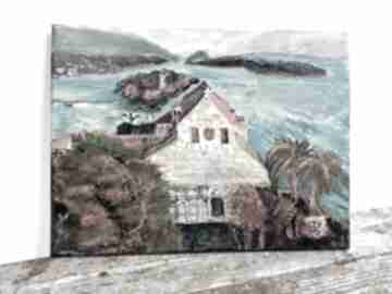rab krystyna mosciszko obraz krajobraz, pejzaż, wyspy, morze, chorwacja