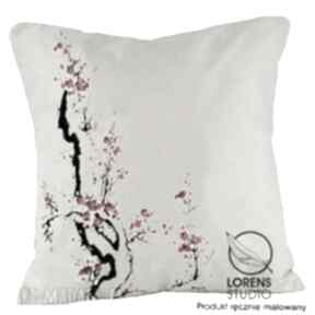 Poduszka z płótna bawełnianego - indywidualne zamówienia lorens studio, oryginalna, eko
