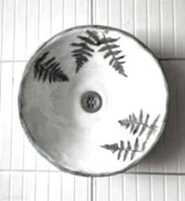 Umywalka ceramiczna 'paprocie" ceramika ceramystiq studio ręcznie robiona, nablatowa