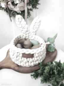 Koszyk zajączek z "the easter bunny" dekoracje babemi love na wielkanoc, z uszami, króliczek