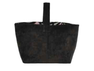 0003 brązowa torebka damska ręki shopper bag zakupy toucan modne