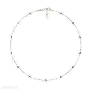 Choker swarovskim swarovski srebrny pozłacane kryształki prezent