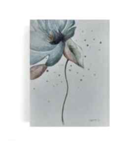 formatu 24x18 cm paulina lebida kwiatek, papier, akwarela