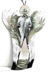 Obraz akryl anioł droga: podróżnik opiekun dekoracje adriana laube art