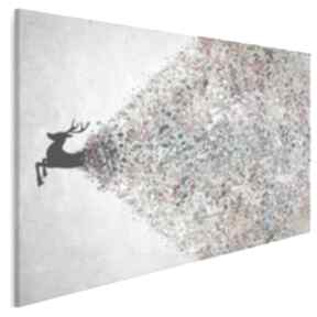 Obraz na płótnie - jeleń kolory 120x80 cm 49401 vaku dsgn, artystyczny, kropki