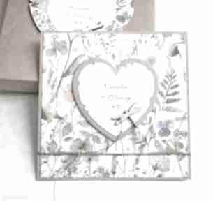 Kartka w pudełku: łąka kaktusia ślub, ślubna, personalizowana