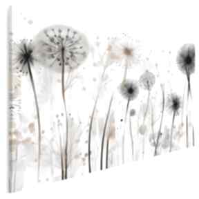 Obraz na płótnie - kwiaty łąka dmuchawce 120x80 cm 113101 vaku dsgn dmuchawiec, nowoczesny