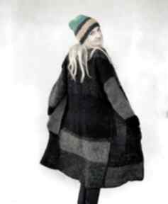 Kardigan black & brey swetry the wool art sweter, kardigan, nadrutach, ciepłysweter, swetry,