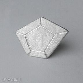 Diament pierścionek katarzyna kaminska srebro, zmatowione