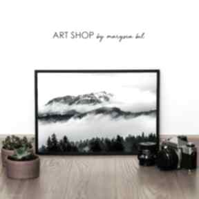 Szczyt w słońcu, w dole mgła - tatry art shop