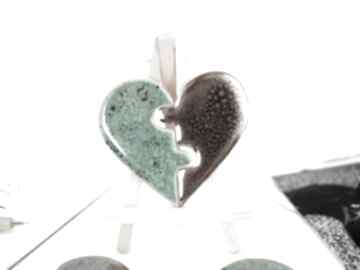 Ceramiczny magnes serce - dwie połówki ceramika fingersart, do domu, na prezent, skandynawski