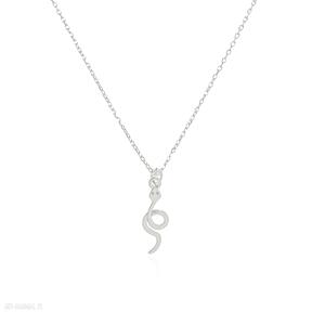 srebrny z naszyjniki luo wąż, wężem, modny, delikatny, srebro, ozdobny