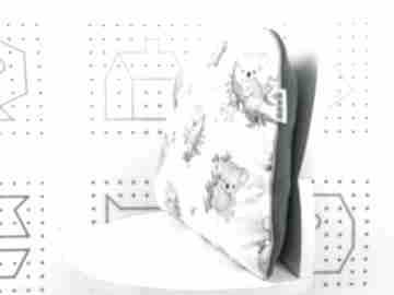 Bawełniano muślinowa płaska poduszka dla dziecka koala biel 30x45 pokoik nuva art