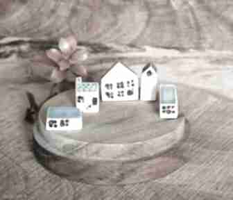 5 x ceramiczny wooden love z ceramiki, kamieniczki, domki, domek, miniaturka