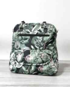 Plecak torba listonoszka - rośliny domowe torebki niezwykle monstera, kwiaty, elegancka