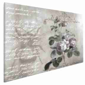 Obraz na płótnie - 120x80 cm 84301 vaku dsgn kwiaty, retro, vintage, tekst, mucha