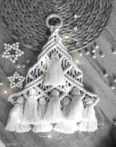 Święta prezent? Dekoracje świąteczne sznurkowelove choinka makrama, ze sznurka, ozdoby, ecru