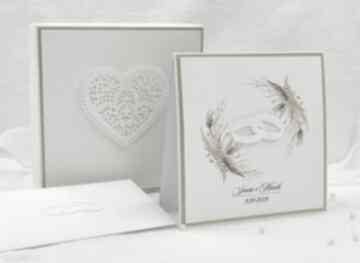 Ślub, kartka na ślubna w pudełku: personalizowana, elegancka scrapbooking