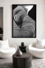 Plakat zebra czarno biały - format 61x91 cm hogstudio