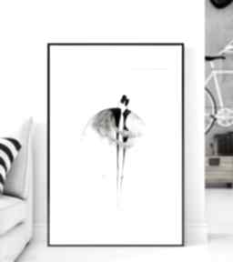 Obraz 50x70 cm wykonany ręcznie 3584796 art krystyna siwek do salonu, grafika czarno biała