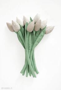 Tulipany - bawełniany bukiet dom jobuko, kwiaty, wazon, wiosna, z materiału