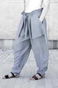 Dwutonowe jedwabne spodnie z kieszonkami non tess jedwab, silk, kolorowe, odcienie, zwiewne