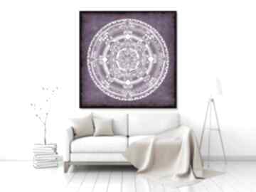 Mandala 50x50cm małgorzata domańska, róż, obraz, plakat, ilustracja