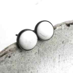 z marmurem oprawionym w srebro b846 artseko małe, okrągłe marmurowe eleganckie sztyfty, białe