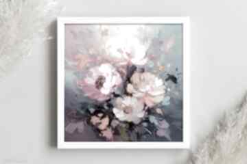 Fioletowy z - nowoczesny wydruk artystyczny 50x50 cm annsayuri art z kwiaty, kwadratowy obraz