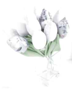 Tulipany baweŁniane dekoracja szt kwiaty bukiet bawełniane