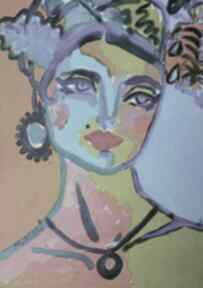 Obraz portret kobiety carmenlotsu do salonu, obrazy na zamówienie, malarstwo ekspresjonizmu