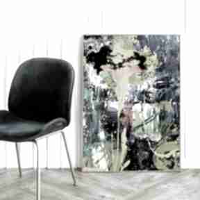 Plakat abstrakcja fluo - format 50x70 cm plakaty hogstudio, malarski, modny do salonu
