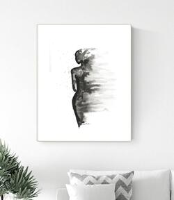 Grafika 30x40 cm wykonana kobieta, 2652149 art krystyna siwek ręcznie malowany, do salonu