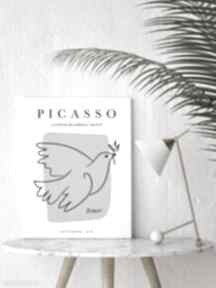Picasso gołębica ptak szkic - format 40x50 cm plakaty hogstudio, plakat do sypialni, kobiecy