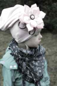 Urocza wiosenna czapka dla księżniczki: komin apaszka dziecka ninoola handmade
