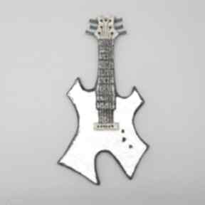 Gitara rokowa II ceramika santin dekoracja, wnętrze, prezent, metal